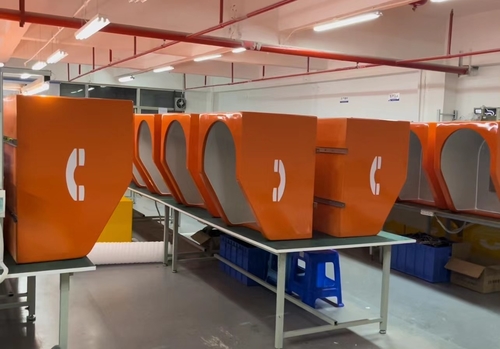 Últimas noticias de la empresa sobre Cabina de teléfono de la cancelación de ruido enviada a Qatar