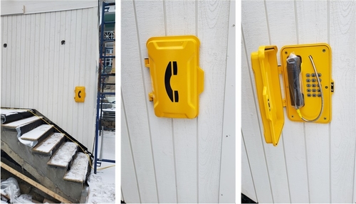 Últimas noticias de la empresa sobre El teléfono impermeable JR101-FK-SIP instaló al aire libre en Canadá