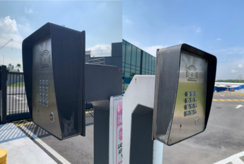 Últimas noticias de la empresa sobre JR305-FK Intercom de emergencia instalado con éxito en los puntos de acceso de la puerta del parque industrial de Malasia