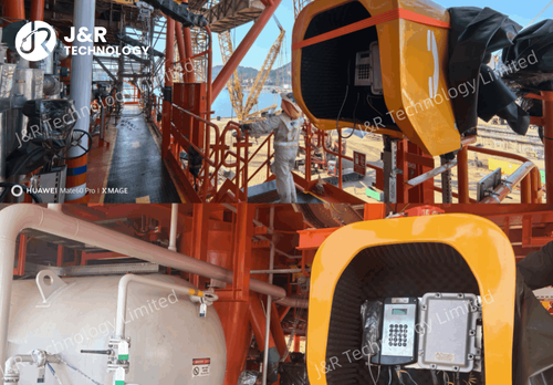 Últimos blogs de la empresa sobre J&R Technology Destaca el Teléfono Antiexplosión JREX106 y la Cabina con Cancelación de Ruido JR-TH-01 para la Plataforma Petrolera Africana