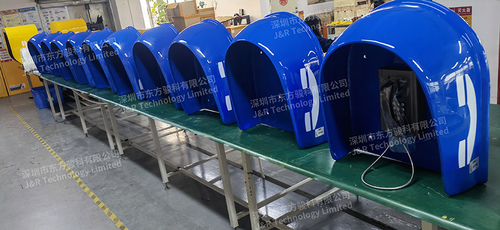 Últimas noticias de la empresa sobre J&R Production News: JR-TH-04 Acoustic Hood+JR204-FK teléfono de teléfono a prueba de vandalismo se instalan en Alemania Proyecto de fábrica!!