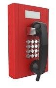Un buen precio. Montaje de pared de teléfono Voip rugoso gris o rojo para el servicio de hospital / banco en línea
