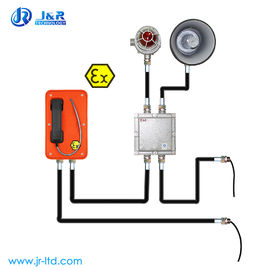 Un buen precio. Teléfono a prueba de explosiones ATEX de línea directa naranja con bocina EX, baliza EX en línea