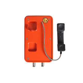 Un buen precio. Teléfono a prueba de explosiones de color naranja, teléfono analógico para exteriores a prueba de llamas para uso marítimo en línea