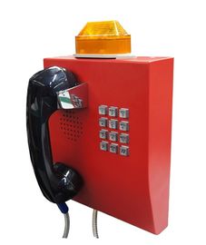Teléfono con la lámpara que destella, teléfono anti del impermeable IP65 del túnel del vándalo