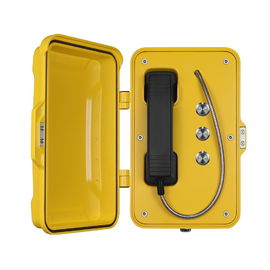 Un buen precio. Teléfono SIP para exteriores resistente a la humedad, material de aleación de aluminio con botones de emergencia en línea