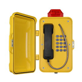 Teléfono análogo resistente resistente de agua a prueba de mal tiempo con la lámpara que destella