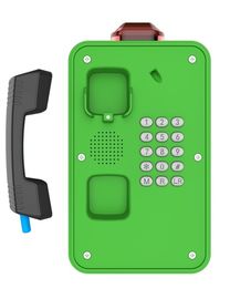 Un buen precio. Teléfono a prueba de mal tiempo industrial verde, intercomunicador impermeable del túnel/del infante de marina en línea