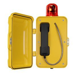 Teléfono a prueba de mal tiempo industrial colorido con el faro, teléfono al aire libre de la emergencia