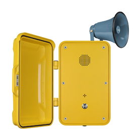 Teléfono a prueba de mal tiempo industrial resistente a los choques equipado del cuerno y de la lámpara