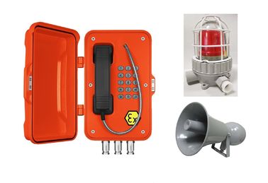 Un buen precio. Teléfono IP a prueba de explosiones y seguridad resistente a impactos, antipolvo, con lámpara y bocina en línea