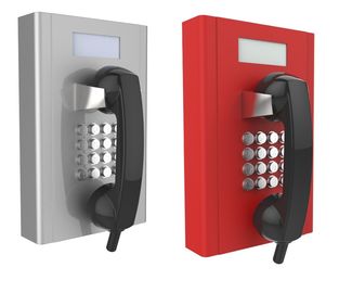 Teléfono análogo/del SORBO resistente gris o rojo modificado para requisitos particulares con la exhibición del LCD
