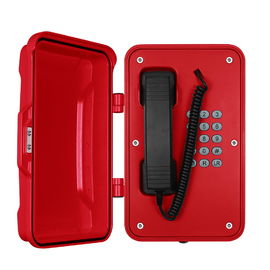 Un buen precio. Teléfono industrial resistente a la humedad y a la intemperie con auricular robusto en línea