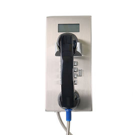 Teléfono a prueba de vandalismo montado en la pared, teléfono análogo resistente con la exhibición del LCD