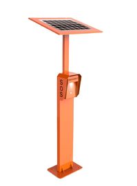 Acero en frío IP65 de la caja de llamada del SORBO de la emergencia del borde de la carretera 3G/4G con el panel solar