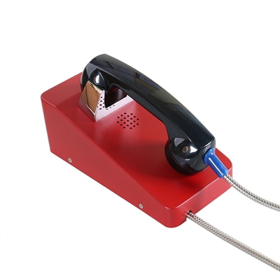 Un buen precio. Teléfono de línea directa pública de acero laminado en frío DC12V dúplex completo para prisión en línea