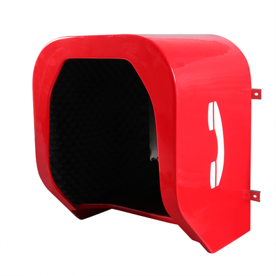 Un buen precio. Cabina de teléfono insonora roja de la prenda impermeable montada en la pared en línea