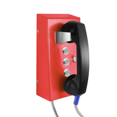 Un buen precio. Teléfono resistente al vandalismo con tres botones de marcación rápida para llamadas de emergencia para prisión/hospital/aeropuerto en línea